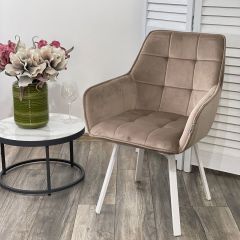 Стул MAVERICK 360 град. поворот. BLUVEL-40 BEIGE/ белый каркас, М-City в Тюмени - tumen.mebel24.online | фото 2