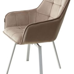 Стул MAVERICK 360 град. поворот. BLUVEL-40 BEIGE/ белый каркас, М-City в Тюмени - tumen.mebel24.online | фото 8