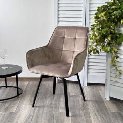 Стул MAVERICK 360 град. поворот. BLUVEL-40 BEIGE/ черный каркас, М-City в Тюмени - tumen.mebel24.online | фото 5