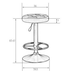 Табурет барный DOBRIN BRUNO LM-5008 (белый) в Тюмени - tumen.mebel24.online | фото 2