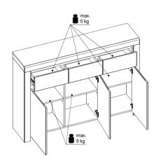 Тумба 3D3S, TAURUS, цвет белыйдуб вотан в Тюмени - tumen.mebel24.online | фото 2