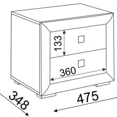 Тумба прикроватная Глэдис М30 (ЯШС/Белый) в Тюмени - tumen.mebel24.online | фото 2