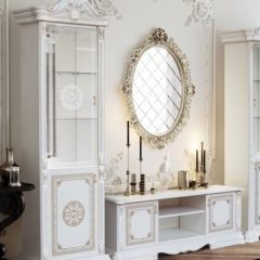 Тумба ТВ (12.301) Грация (белый/золото) в Тюмени - tumen.mebel24.online | фото 2