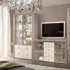 Витрина 2-ств. для посуды  Тиффани Premium слоновая кость/серебро (ТФВ3-2С(П) в Тюмени - tumen.mebel24.online | фото 2