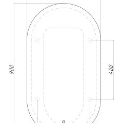 Зеркало Дакка 900х500 с подсветкой Sansa (GL7037Z) в Тюмени - tumen.mebel24.online | фото 8