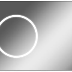 Зеркало Eclipse 100 black с подсветкой Sansa (SE1032Z) в Тюмени - tumen.mebel24.online | фото 1