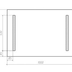 Зеркало Good Light 2-100 с подсветкой Домино (GL7016Z) в Тюмени - tumen.mebel24.online | фото 3