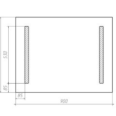 Зеркало Good Light 2-90 с подсветкой Домино (GL7015Z) в Тюмени - tumen.mebel24.online | фото 6