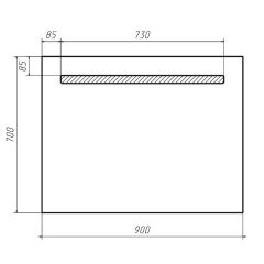 Зеркало Good Light 90 с подсветкой Домино (GL7009Z) в Тюмени - tumen.mebel24.online | фото 2