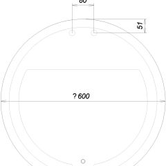 Зеркало Halo 600х600 с тёплой подсветкой Sansa (SH1065Z) в Тюмени - tumen.mebel24.online | фото 2