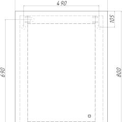 Зеркало Каракас 800х600 с подсветкой Домино (GL7042Z) в Тюмени - tumen.mebel24.online | фото 8