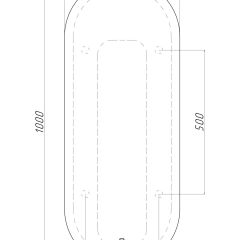 Зеркало Кито 1000х400 с подсветкой Домино (GL7047Z) в Тюмени - tumen.mebel24.online | фото 2