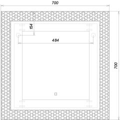 Зеркало Манила 700х700 с подсветкой Домино (GL7052Z) в Тюмени - tumen.mebel24.online | фото 7