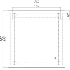 Зеркало Минск 700х700 с подсветкой Домино (GL7039Z) в Тюмени - tumen.mebel24.online | фото 8