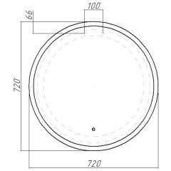 Зеркало Moon 72 white с подсветкой Sansa (SMo1046Z) в Тюмени - tumen.mebel24.online | фото 8