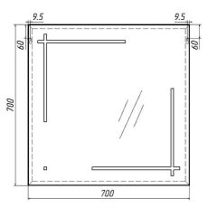 Зеркало Ray 70 black с подсветкой Sansa (SR1038Z) в Тюмени - tumen.mebel24.online | фото 6