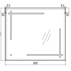 Зеркало Ray 80 black с подсветкой Sansa (SR1037Z) в Тюмени - tumen.mebel24.online | фото 7