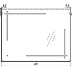 Зеркало Ray 90 black с подсветкой Sansa (SR1036Z) в Тюмени - tumen.mebel24.online | фото 6