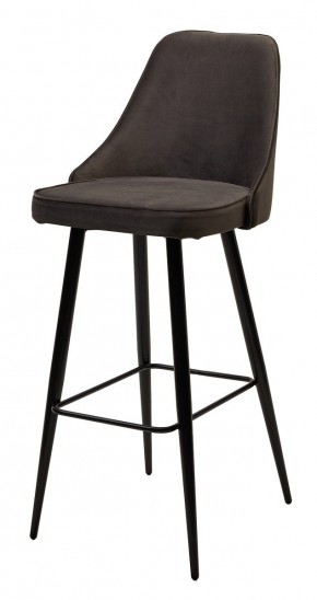 Барный стул NEPAL-BAR ГРАФИТ #14, велюр/ черный каркас (H=78cm) М-City в Тюмени - tumen.mebel24.online | фото 4