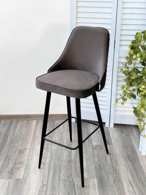 Барный стул NEPAL-BAR ГРАФИТ #14, велюр/ черный каркас (H=78cm) М-City в Тюмени - tumen.mebel24.online | фото 5