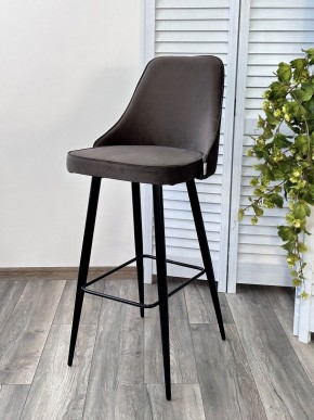 Барный стул NEPAL-BAR ГРАФИТ #14, велюр/ черный каркас (H=78cm) М-City в Тюмени - tumen.mebel24.online | фото 6