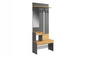 БАСКО Прихожая К10 (графит) в Тюмени - tumen.mebel24.online | фото 2