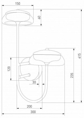 Бра Eurosvet Fungo 50388/2 LED черный в Тюмени - tumen.mebel24.online | фото 5