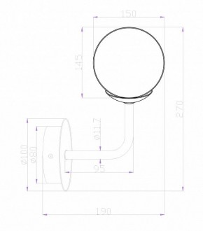 Бра Maytoni Erich MOD221-WL-01-G в Тюмени - tumen.mebel24.online | фото 2