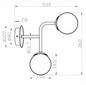 Бра Maytoni Erich MOD221-WL-02-G в Тюмени - tumen.mebel24.online | фото 3