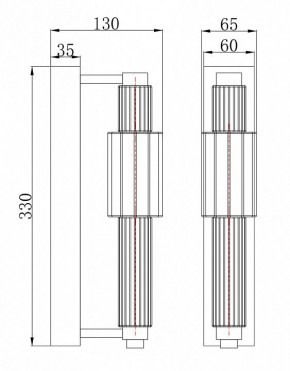 Бра Maytoni Verticale MOD308WL-L9CG3K в Тюмени - tumen.mebel24.online | фото 3