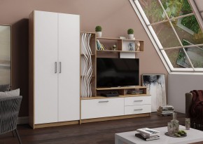 ДАРЬЯ Гостиная (Дуб Вотан/Белый глянец) в Тюмени - tumen.mebel24.online | фото