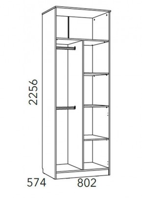 Детская Фанк Шкаф для одежды НМ 014.07 М в Тюмени - tumen.mebel24.online | фото 3