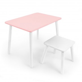 Детский комплект стол и табурет Rolti Baby (розовая столешница/белое сиденье/белые ножки) в Тюмени - tumen.mebel24.online | фото