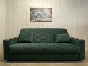 Диван Престиж-15 (НПБ+МДФ) велюр Sensey bottle green в Тюмени - tumen.mebel24.online | фото 2