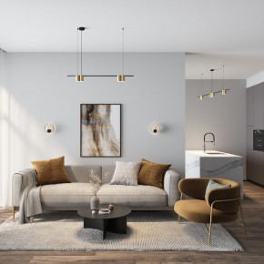 DK5060-BK+SG Бра ORBIT, IP20, 3000К, LED, 10 Вт, черный + сатинированное золото, алюминий в Тюмени - tumen.mebel24.online | фото 5