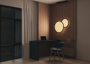 DK6604-BK Подвесной вертикальный светильник Veil со светодиодом H1500 d450 220V 36W 3000-6000K IP20 черный алюминий в Тюмени - tumen.mebel24.online | фото 6