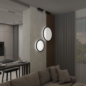 DK6604-BK Подвесной вертикальный светильник Veil со светодиодом H1500 d450 220V 36W 3000-6000K IP20 черный алюминий в Тюмени - tumen.mebel24.online | фото 9