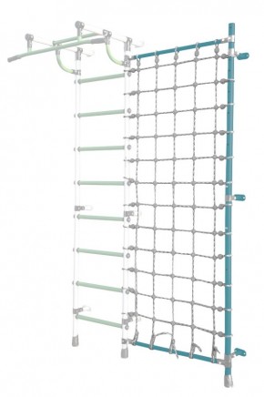 Дополнительная стойка к пристенному ДСК Pastel с сеткой для лазания, цв. бирюзовый в Тюмени - tumen.mebel24.online | фото 1