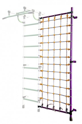 Дополнительная стойка к пристенному ДСК с сеткой для лазания, цв. фиолетовый в Тюмени - tumen.mebel24.online | фото 1