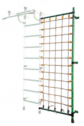 Дополнительная стойка к пристенному ДСК с сеткой для лазания, цв. зеленый в Тюмени - tumen.mebel24.online | фото 1