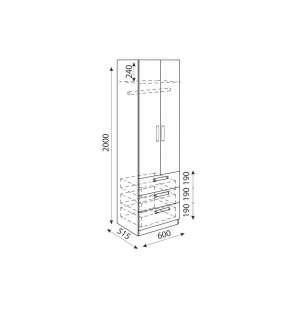 Дуглас (подростковая) М04 Шкаф с ящиками в Тюмени - tumen.mebel24.online | фото 3