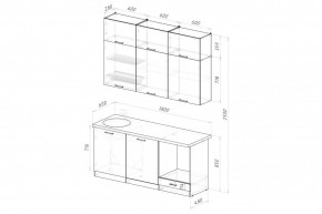 ДЮНА Кухонный гарнитур Макси 2 1800 мм в Тюмени - tumen.mebel24.online | фото 2