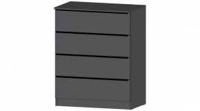 ЭЛЕГАНТ Комод 4 ящика (графит) в Тюмени - tumen.mebel24.online | фото