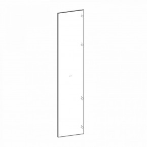 Фасад двери глухой (правый) Глянец черный Марсель в Тюмени - tumen.mebel24.online | фото 2