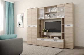 Гостиная Белла (Дуб Сонома/Белый глянец) в Тюмени - tumen.mebel24.online | фото
