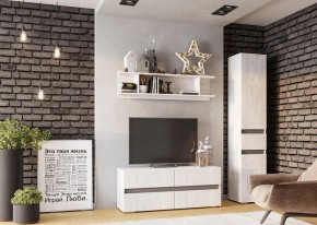 Гостиная Мрия (модульная) Бетон пайн светлый/Графит в Тюмени - tumen.mebel24.online | фото 9