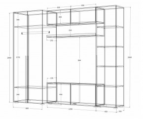 Гостиная Норден (Дуб Крафт белый) в Тюмени - tumen.mebel24.online | фото 4