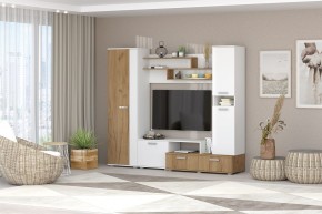 Гостиная Юна (Белый текстурный/Дуб крафт золотой) в Тюмени - tumen.mebel24.online | фото 3