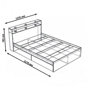 Камелия Кровать 1200, цвет дуб сонома, ШхГхВ 123,5х217х78,2 см., сп.м. 1200х2000 мм., без матраса, основание есть в Тюмени - tumen.mebel24.online | фото 5