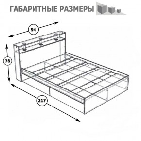 Камелия Кровать с ящиками 0900, цвет венге/дуб лоредо, ШхГхВ 93,5х217х78,2 см., сп.м. 900х2000 мм., без матраса, основание есть в Тюмени - tumen.mebel24.online | фото 6